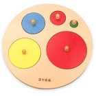 Puzzle incastru Montessori 5 cercuri 